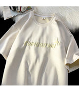 EHNGROWN Polygons Star Shape Short Sleeved T-Shirt Beige, XS - Streetwear T-Shirts - Slick Street