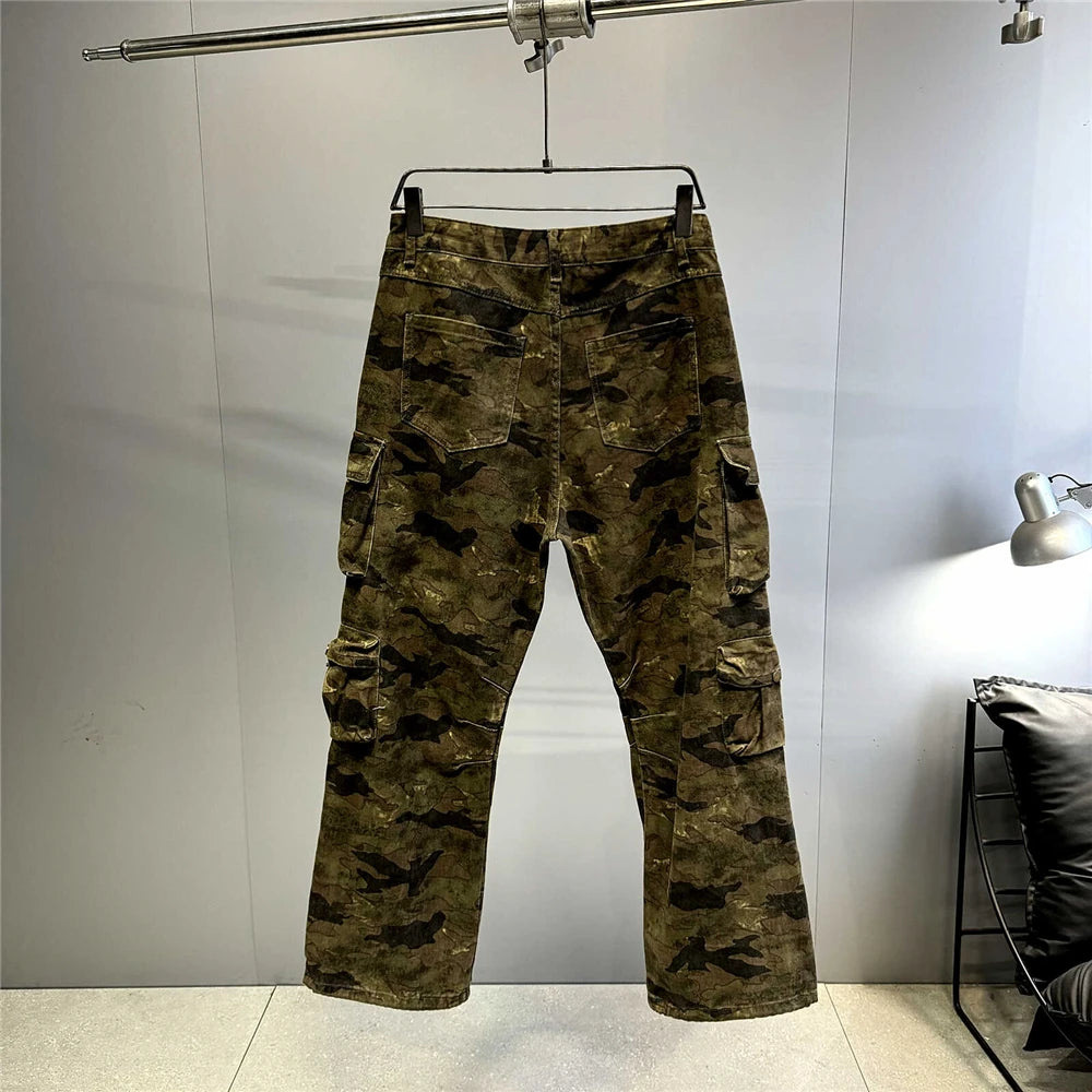 Jungle T24 Camo Cargo Pants , - Streetwear Pants - Slick Street