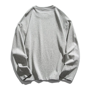 We lead, others copy© Casual Solid Long Sleeve , - Streetwear T-Shirts - Slick Street