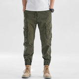 Drawstring Multi Pockets Cargo Pants XXS, Army green - Streetwear Pants - Slick Street