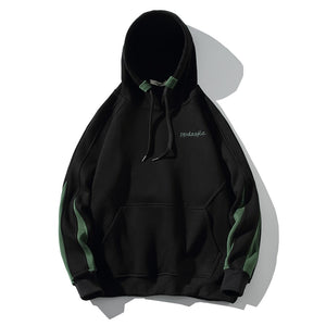 Forever Young Green Stripped Sleeves Hoodie ,  - Streetwear Hoodie - Slick Street