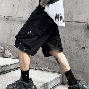 B1 Eyelet Style Combat Shorts ,  - Streetwear Shorts - Slick Street