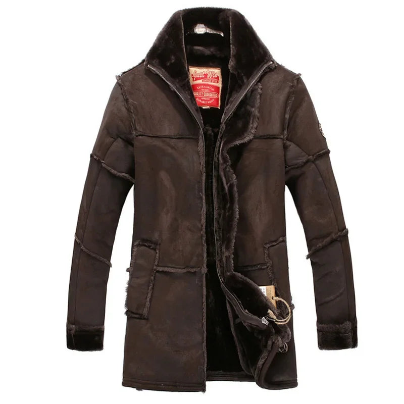 Outwear Parka Fur Collar Jacket Chocolate, M - Streetwear Jacket - Slick Street