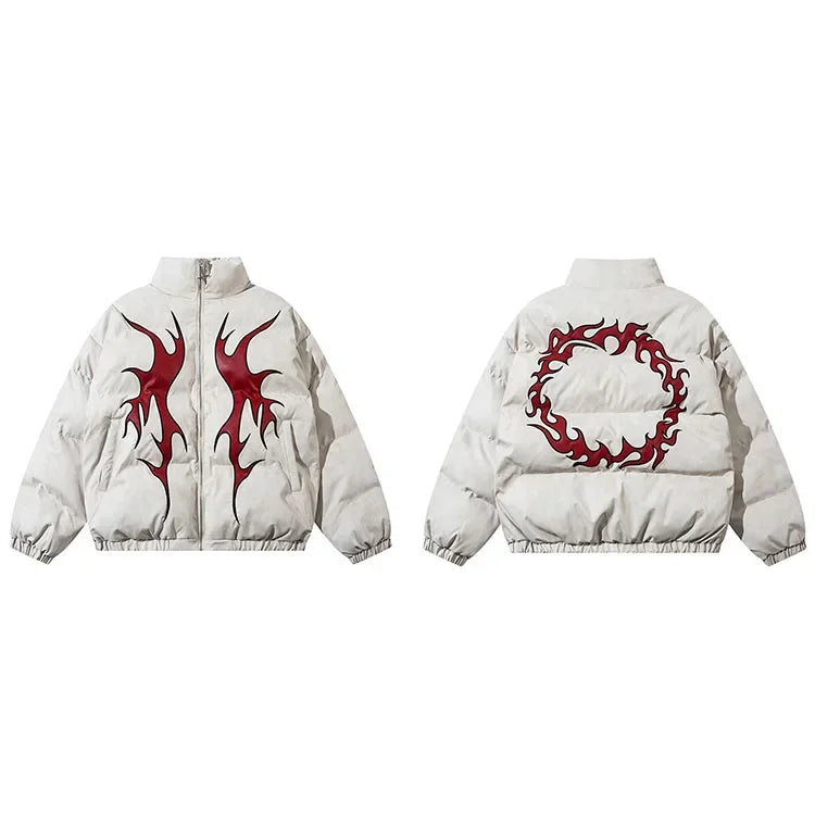 Slick 'Flame' Puffer Jacket ,  - Streetwear Jacket - Slick Street