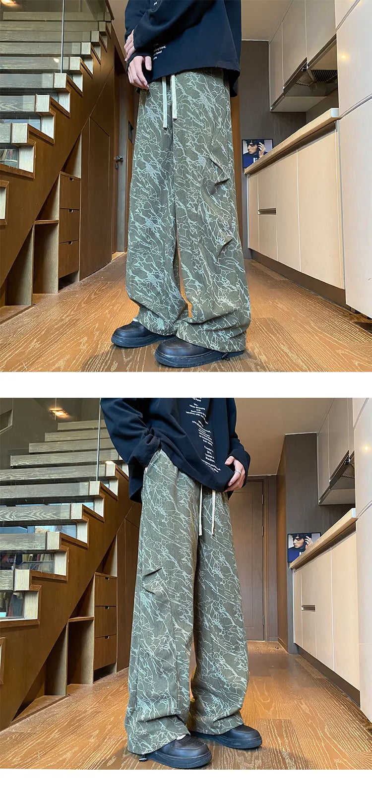 Two Tone Loose Style Pants , - Streetwear Pants - Slick Street