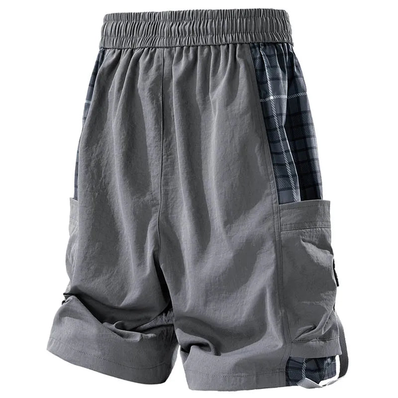 Plaid Cargo Shorts , - Streetwear Shorts - Slick Street