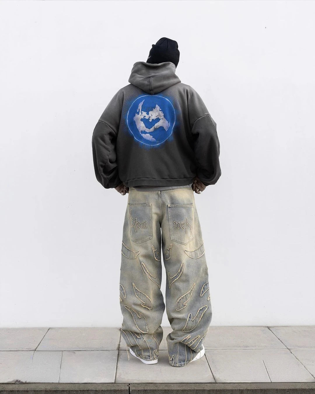 Y2k Retro Raw Edge Patchwork Denim Jeans ,  - Streetwear Pants - Slick Street