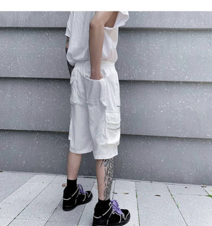 Solid Bermuda White Lining Shorts ,  - Streetwear Shorts - Slick Street