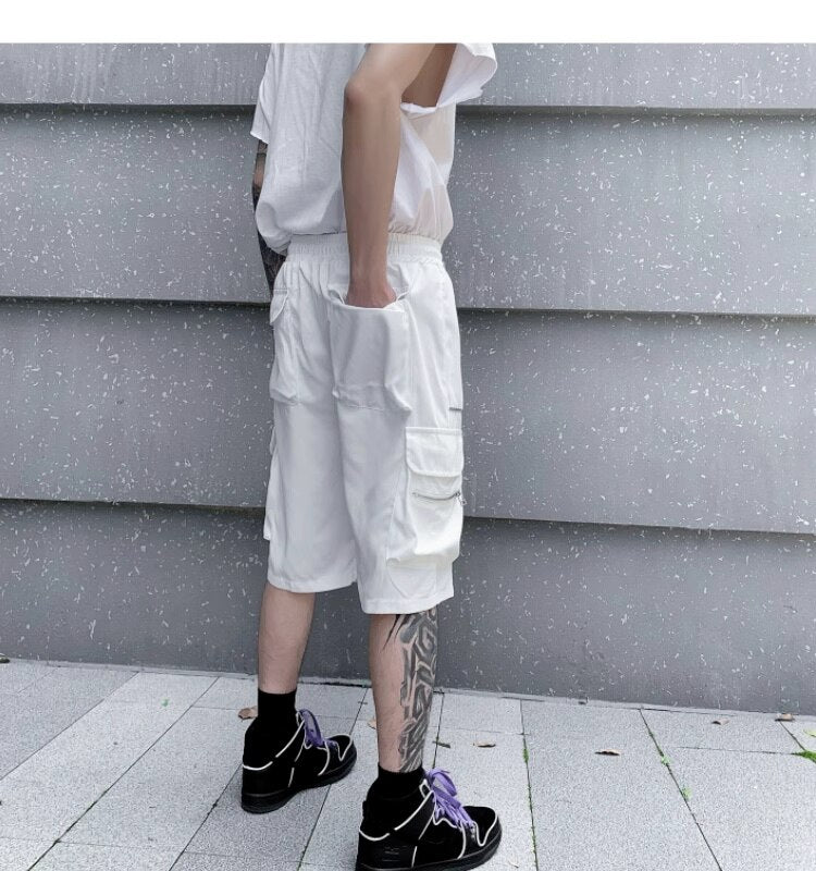 Solid Bermuda White Lining Shorts ,  - Streetwear Shorts - Slick Street