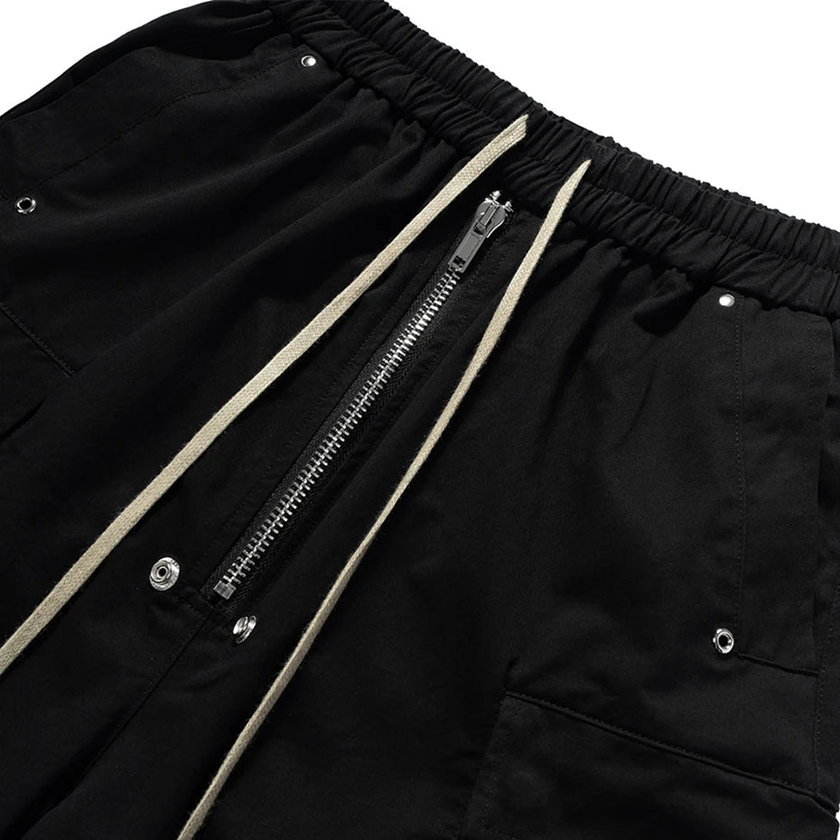 Z1 Long Drawstring Cargo Shorts , - Streetwear Shorts - Slick Street