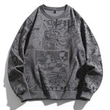 Demon Slayer Anime Sweater Dark Gray, XS - Streetwear Sweater - Slick Street