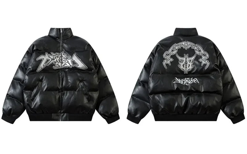 Slick 'Glow Syn' Puffer Jacket Black, M - Streetwear Jackets - Slick Street