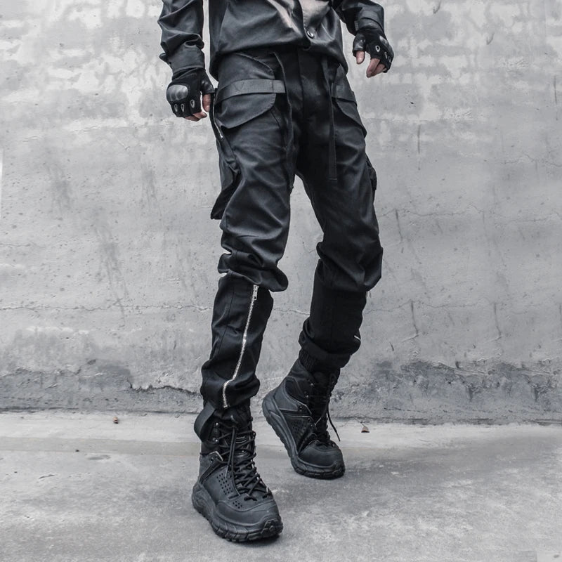 Dark Abyss V2 Cargo Pants , - Streetwear Pants - Slick Street