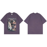 GREENGC Killer Girl Shooter Anime T-Shirt Purple, M - Streetwear T-Shirts - Slick Street