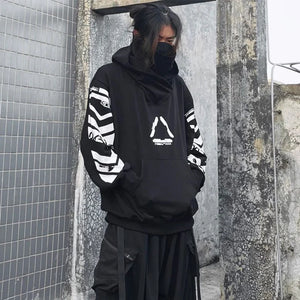 Cyber Tactical Turtle Neck Hoodie Black, XS - Streetwear Hoodie - Slick Street
