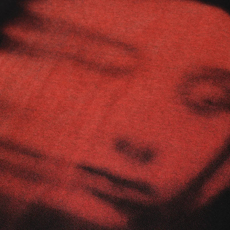 Blurry Red Face Graphic Loose T-Shirt ,  - Streetwear T-Shirt - Slick Street