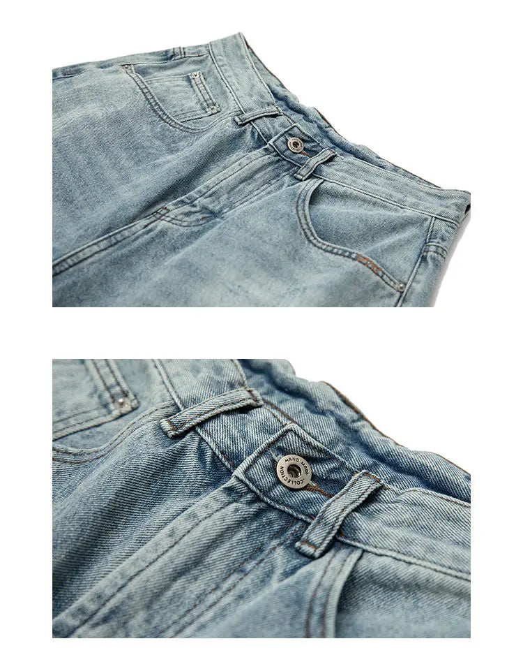 Denim Ripped Coin Pocket Jeans , - Streetwear Jeans - Slick Street