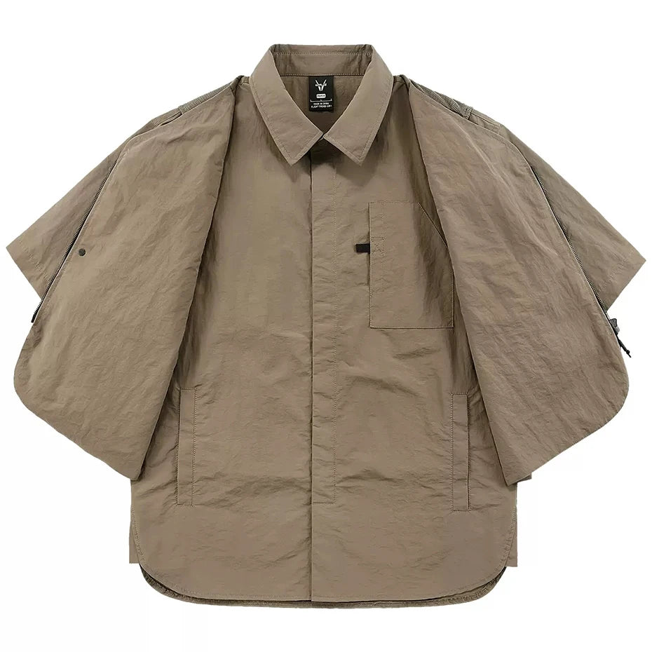 Multi Vest Pockets Two Pieces T-Shirt , - Streetwear T-Shirt - Slick Street
