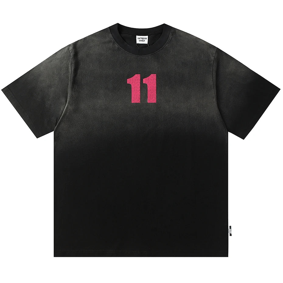 Master Number 11 Tie-Die T-Shirt Black, M - Streetwear T-Shirts - Slick Street