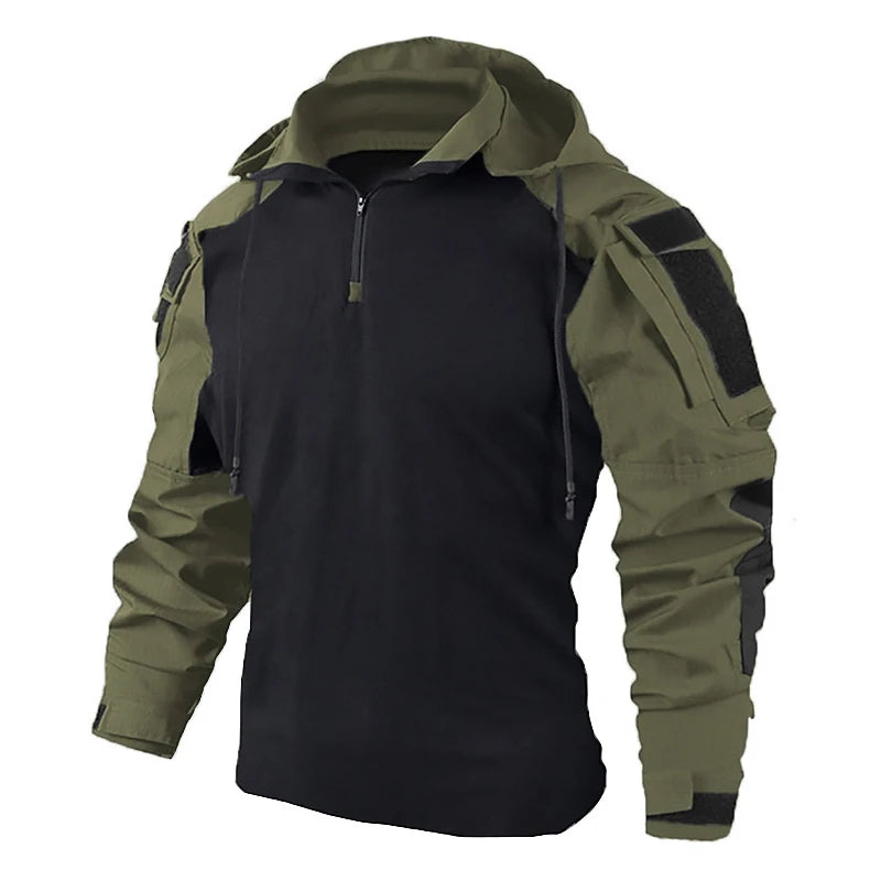 Titan Wolf Combat Tactical Jacket Plain Green, S - Streetwear Jacket - Slick Street