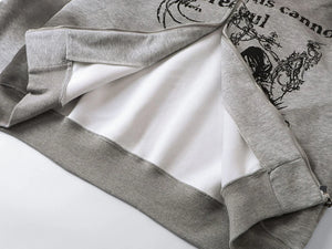 Sinful Zip Up Fur Hooded Jacket , - Streetwear Hoodie - Slick Street