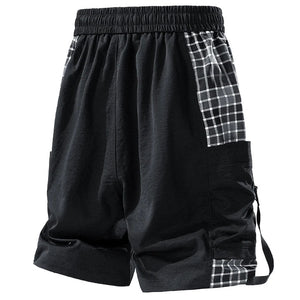 Plaid Cargo Shorts , - Streetwear Shorts - Slick Street