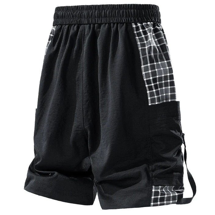 Plaid Cargo Shorts , - Streetwear Shorts - Slick Street