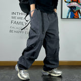 Multi-Pocket Cargo Baggy Pants Gray, XXS - Streetwear Pants - Slick Street