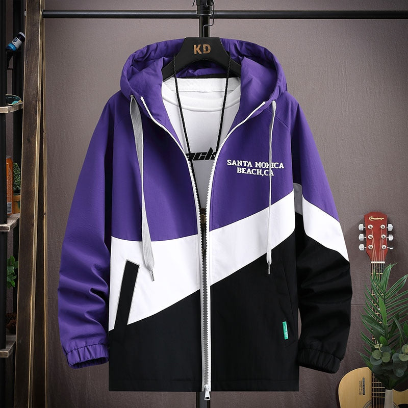 SANTA Three Color Tinted Fleece Hoodie Purple, XS - Streetwear Hoodie - Slick Street