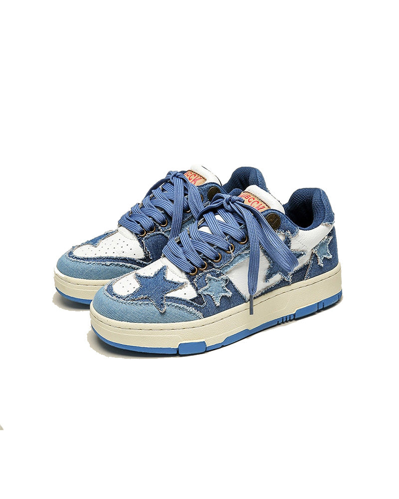 Star Eli1 Skate Sneakers - Blue Blue, 35 - Streetwear Shoes - Slick Street