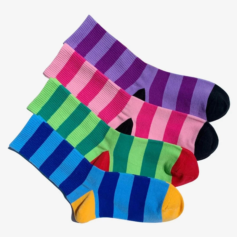 Funky Dunky Hipster Striped Socks ,  - Streetwear Socks - Slick Street