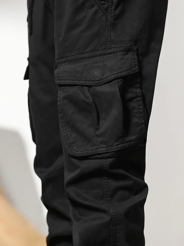 Slim Fit Elastic Ankle Pants , - Streetwear Pants - Slick Street