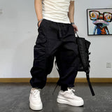 KS1 Baggy Cargo Pants Black, XS - Streetwear - Slick Street