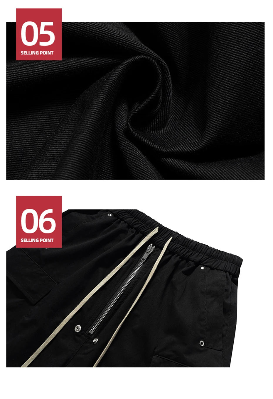 Z1 Long Drawstring Cargo Shorts , - Streetwear Shorts - Slick Street