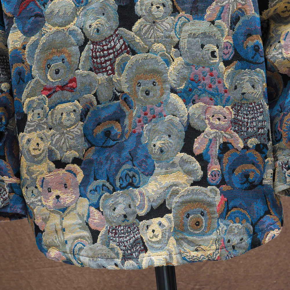 Teddy Bear Jacquard Jacket , - Streetwear Jackets - Slick Street