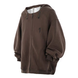 Alien 'i' Techwear Hoodie Coffee, XS - Streetwear Hoodie - Slick Street