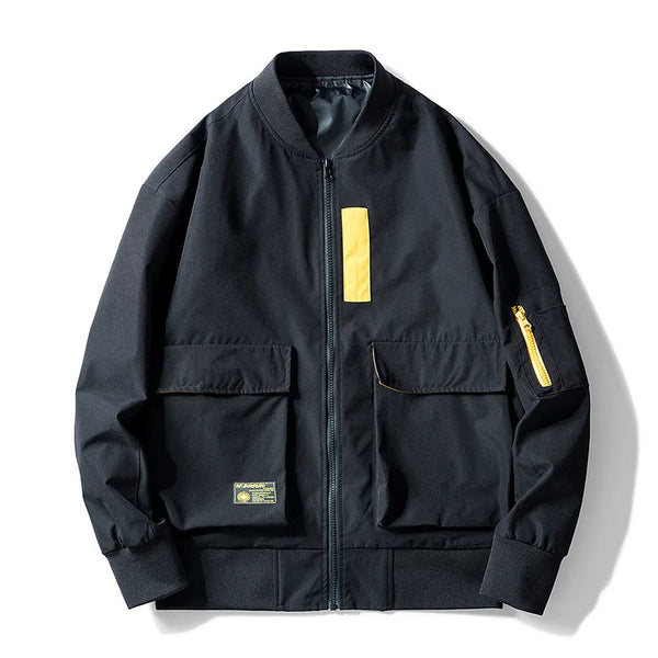 Double Pocket Sleeve Zipper Style Jacket Black, XS - Streetwear Jacket - Slick Street