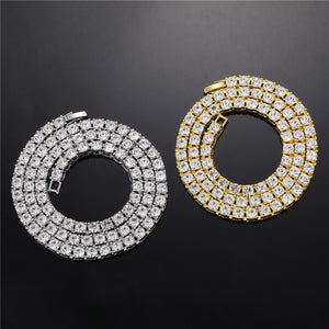 Crystal Rhinestone Tennis Necklace ,  - Streetwear Necklace - Slick Street