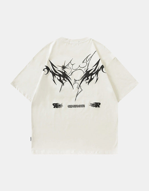 Splatter Fire Flame Texture T-Shirt ,  - Streetwear T-Shirt - Slick Street