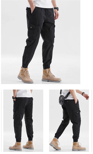 Drawstring Multi Pockets Cargo Pants ,  - Streetwear Pants - Slick Street