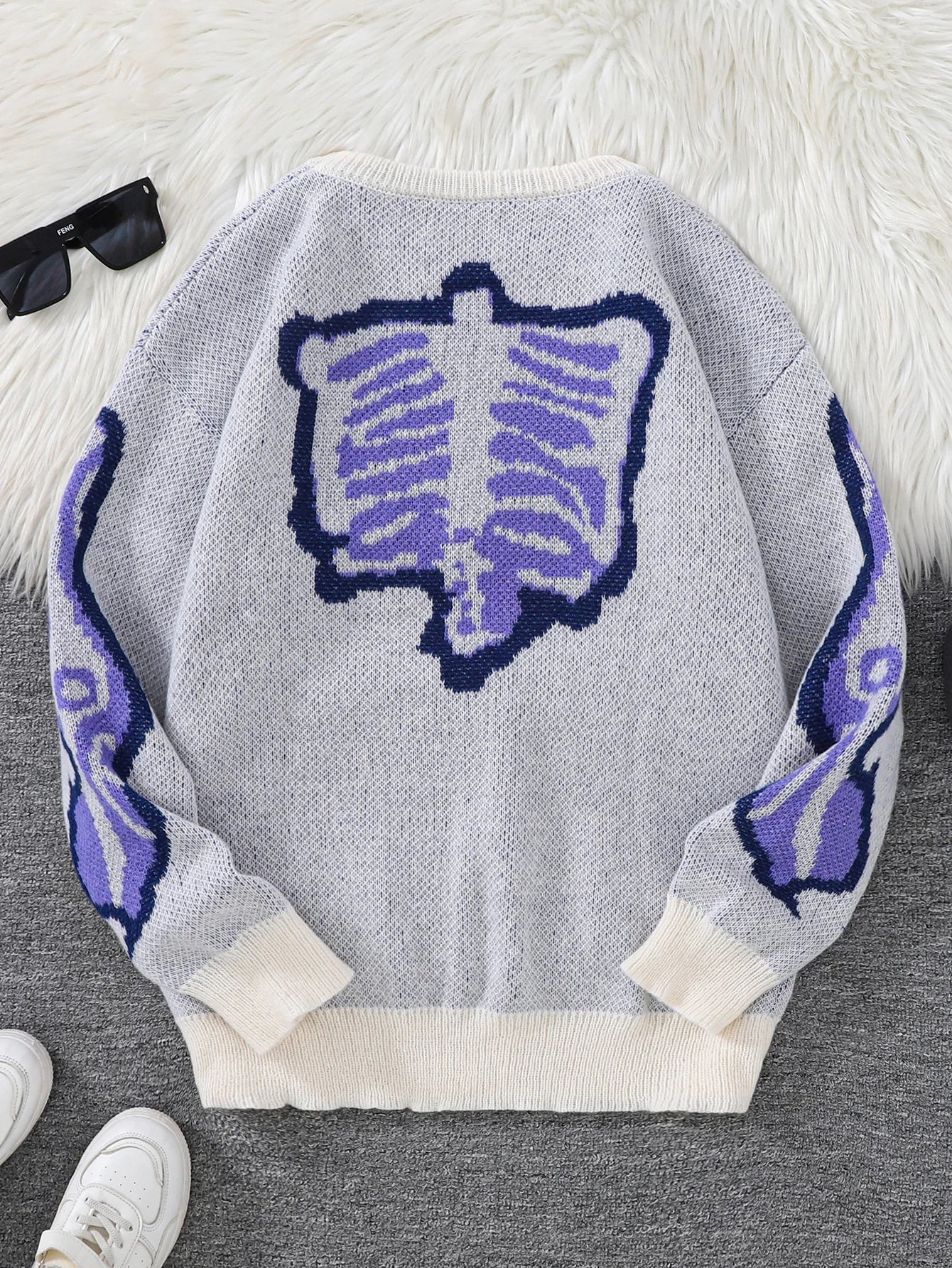 Pyro Skeleton Pullover Sweater , - Streetwear Sweater - Slick Street