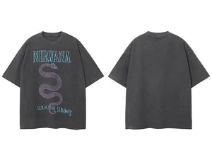 Serve The Servants Snake Graphic T-Shirt , - Streetwear T-Shirts - Slick Street