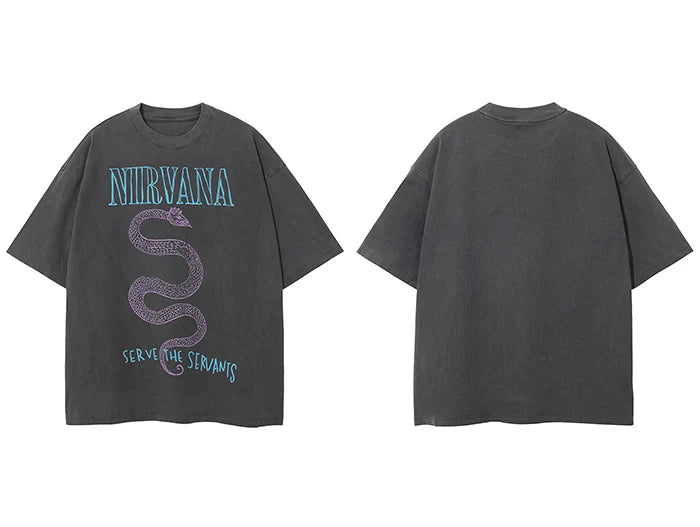 Serve The Servants Snake Graphic T-Shirt , - Streetwear T-Shirts - Slick Street