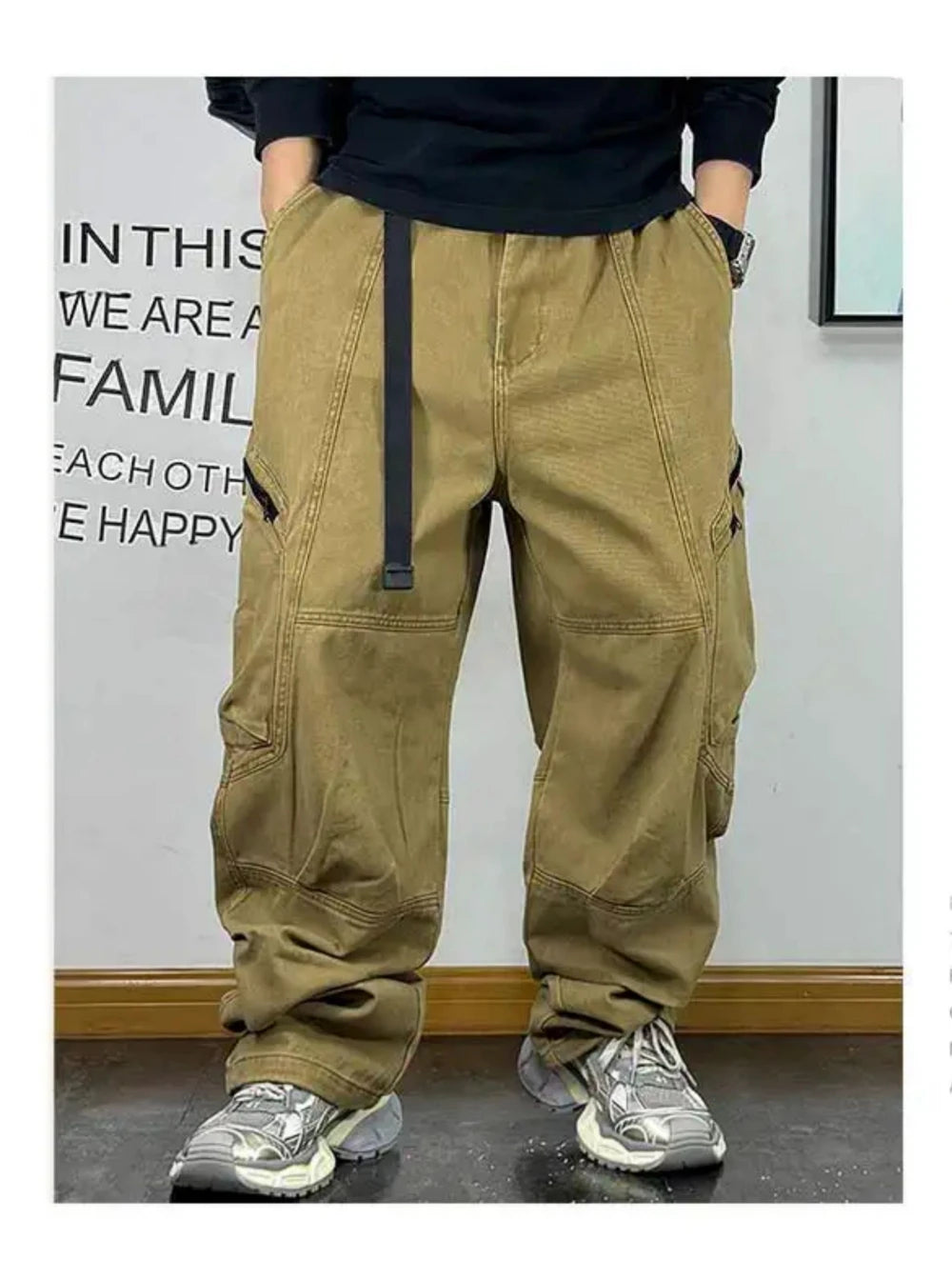 Multi-Pocket Cargo Baggy Pants , - Streetwear Pants - Slick Street