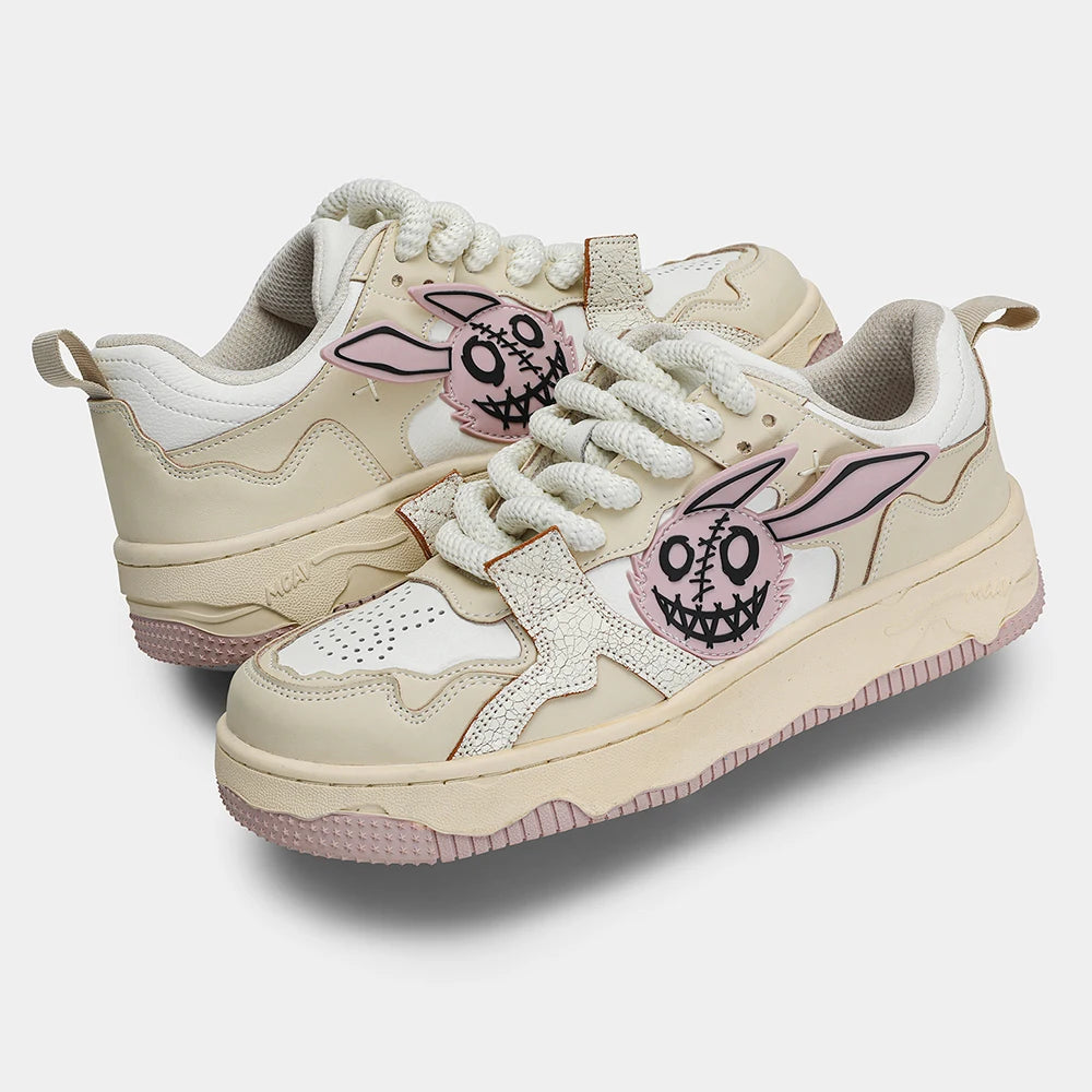 ExoBunny Board Shoes Beige, 35 - Streetwear Footwear - Slick Street