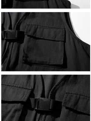 Multi-Pockets Fishing Vest Camping ,  - Streetwear Vest - Slick Street
