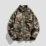 Field Camo Utility Overshirt Khaki, XS - Streetwear Shirt - Slick Street