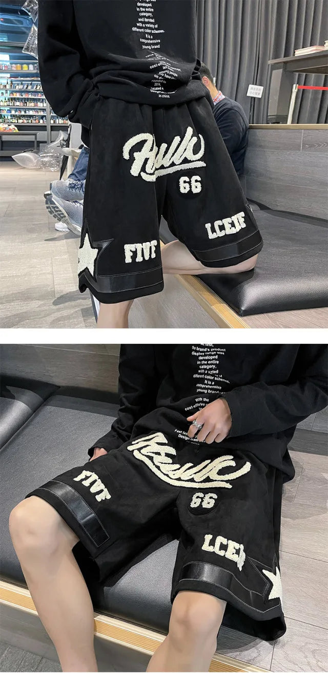 Number 66 Knee Length Shorts , - Streetwear Shorts - Slick Street