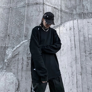 Distressed Gothic Sweatshirt , - Streetwear Sweatshirts - Slick Street