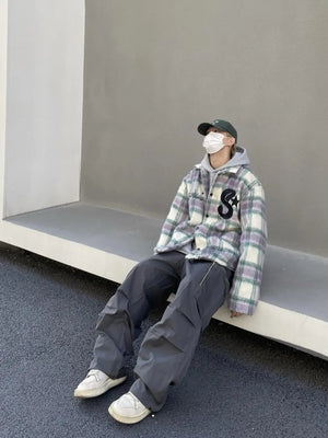 Large Knee Pocket Baggy Pants , - Streetwear Pants - Slick Street